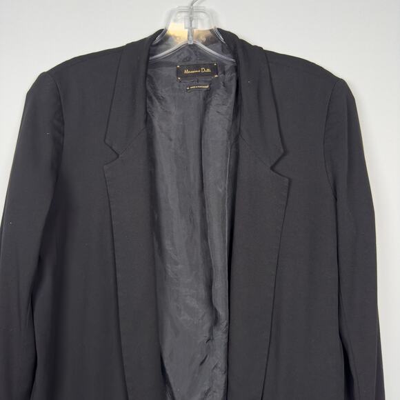 Massimo Dutti Classic Black Pockets Blazer Jacket Business Women's Size 6 - Picture 3 of 6